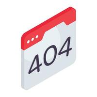 ein kreativer Designvektor des Fehlers 404 vektor