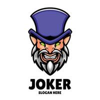 Joker Maskottchen Logo Design Illustration vektor