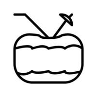 Kokosnuss Symbol Vektor oder Logo Illustration Stil