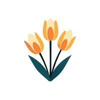 ein Blume Symbol mit Orange und Gelb Tulpen vektor