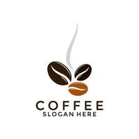 kaffe logotyp design mall, kaffe, kaffe affär logotyp mall vektor