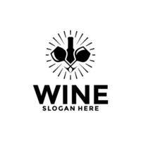 Wein Logo. Logo zum ein Alkohol speichern, Restaurant, oder Bar. Logo, Wein Logo Design Vorlage vektor