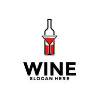 Wein Logo. Logo zum ein Alkohol speichern, Restaurant, oder Bar. Logo, Wein Logo Design Vorlage vektor