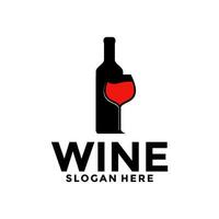 Wein Logo. Logo zum ein Alkohol speichern, Restaurant, oder Bar. Logo, Wein Logo Design Vorlage vektor