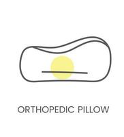 vektor ikon ortopedisk kudde, för fysioterapi och rehabilitering. linjär illustration
