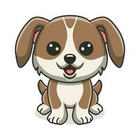 ai generiert süß Hund eben Vektor Illustration, Hund Vektor Charakter Design