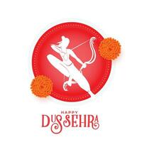 traditionell Lycklig Dussehra festival bakgrund design vektor