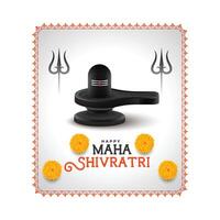 maha shivratri hälsning med skakande design vektor