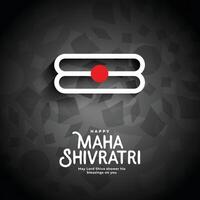 maha shivratri festival lyckönskningar hälsning kort design vektor