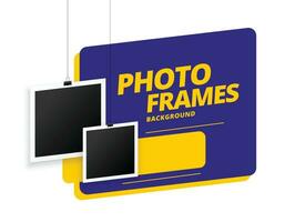modern Foto Frames Hintergrund Vorlage vektor