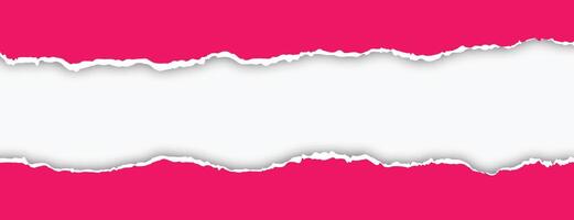 Rosa zerrissen Papier bewirken Banner Design vektor