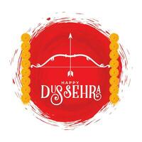 Lycklig Dussehra hindu kultur kort design vektor