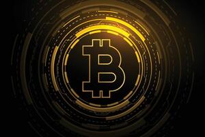 Bitcoin Technologie Krypto Währung Blockchain Konzept Design vektor