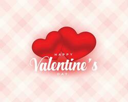 skön två kärlek hjärtan för valentines dag vektor