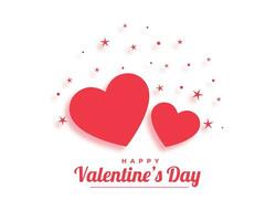 glücklich Valentinsgrüße Tag Herzen Hintergrund im eben Stil vektor