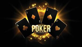 poker spel bakgrund med spelar kort vektor