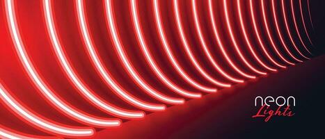 rot Neon- Weg Fußboden Licht bewirken Banner vektor