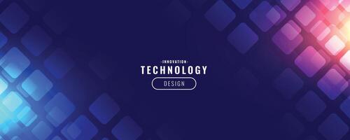 Blau Technologie Digital Banner Design vektor