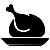 Essen Hähnchen Symbol Vektor Illustration