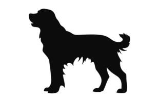 Heilige bernard Hund Vektor schwarz Silhouette kostenlos