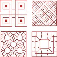 traditionell kinesisk mönster uppsättning. vektor illustration