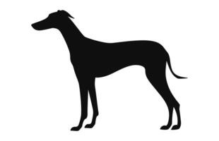 vinthund hund vektor svart silhuett fri