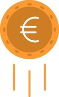 euro tecken platt ikon vektor