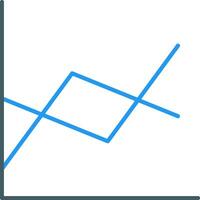 Liniendiagramm flaches Symbol vektor