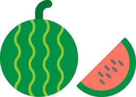 Wassermelone flach Symbol vektor