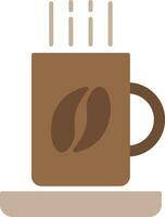 kaffemugg platt ikon vektor