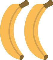 Bananen eben Symbol vektor