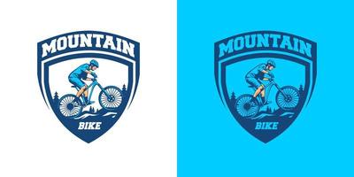 mountainbike logotyp vektor