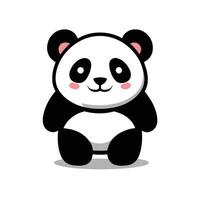 Panda Bär Symbol im eben Stil. Panda Vektor Illustration auf Weiß isoliert Hintergrund. Panda Tier Geschäft Konzept.