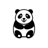 Panda Bär Symbol im eben Stil. Panda Vektor Illustration auf Weiß isoliert Hintergrund. Panda Tier Geschäft Konzept.