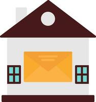 Haus Mail eben Symbol vektor