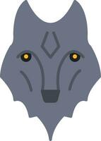 Wolf eben Symbol vektor