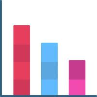 Balkendiagramm flaches Symbol vektor