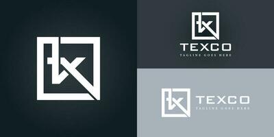 abstrakt initial bokstav t och x logotyp i vit färg isolerad i svart bakgrund applicerad för videografi och fotografi logotyp även lämplig för varumärken eller företag som har initialt namn tx eller xt vektor