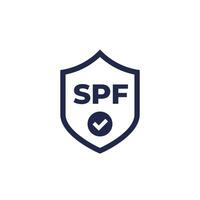 spf Symbol mit ein Schild vektor