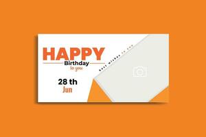 födelsedag social media baner design födelsedag mall vektor