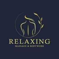 Logo zum Anlaufen Massage Therapeut im Vektor