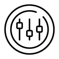 Musik- Equalizer Kreis Vektor Symbol