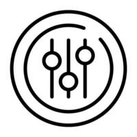 Audio- Equalizer Kreis Vektor Symbol