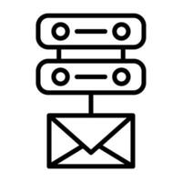 Email Server Vektor Symbol