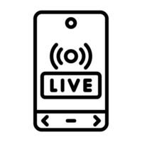 Live-Streaming-Vektorsymbol vektor