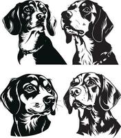 silhuett beagle hund söt vektor design