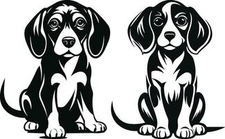 Silhouette Beagle Hund süß Vektor Design