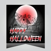 halloween sociala medier post mall vektor