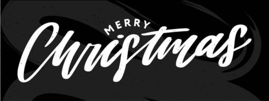 Banner Frohe Weihnachten Urlaub Neujahr Brief Schriftart Vektor-Illustration vektor