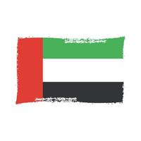 arabiska emiraten flagga vektor med akvarell pensel stil